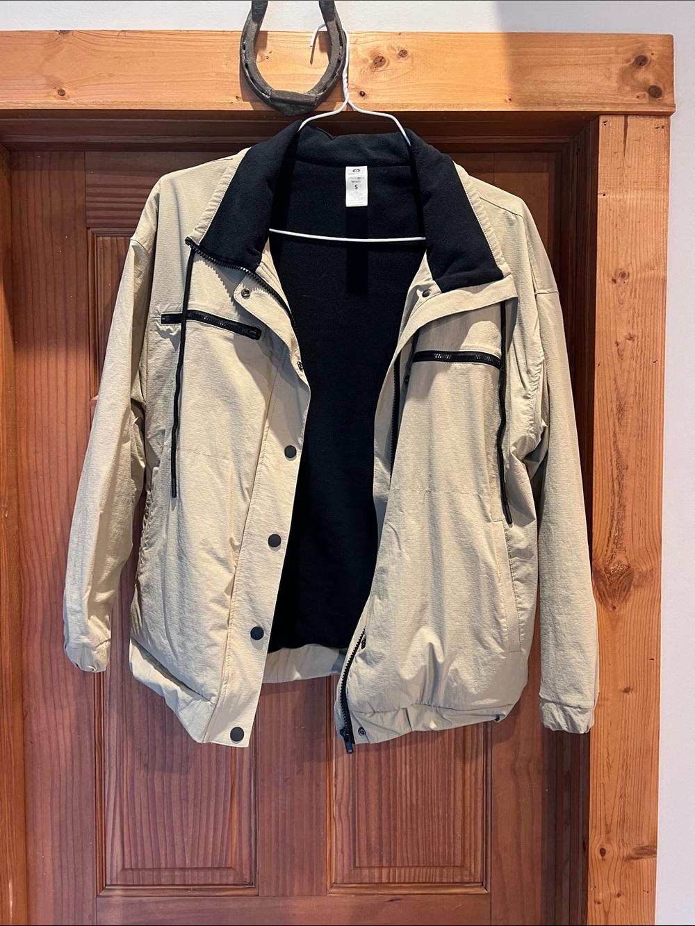 Mono B Women’s Lightweight Beige Windbreaker Jacket Size S